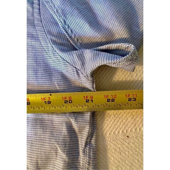 CK Calvin Klein Blue Jacquard Dress Shirt Sz 15 32/33 Button Down Long Sleeve - Picture 6 of 9